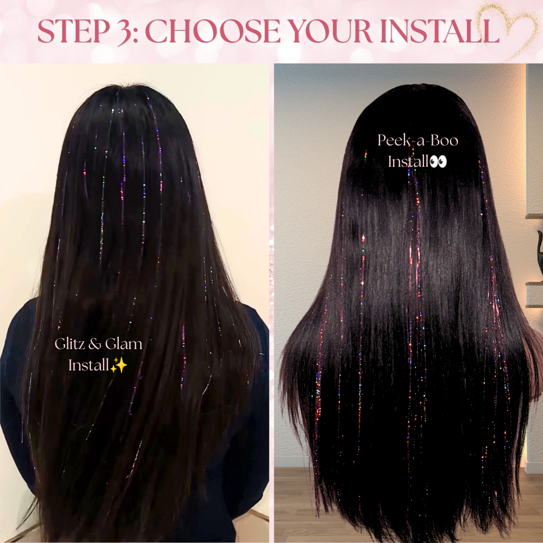 A Straight 13x6 Glueless 22inch Glitter Strand Wig Raw 100% Human Hair Transparent Lace Pre-Cut Pre-Plucked Natural Hairline Drawstring Natural Black, Burgundy Red, Blonde 613, Light Brown, Copper Ginger, Brown with Blonde Highlights Beginner Friendly Wig
