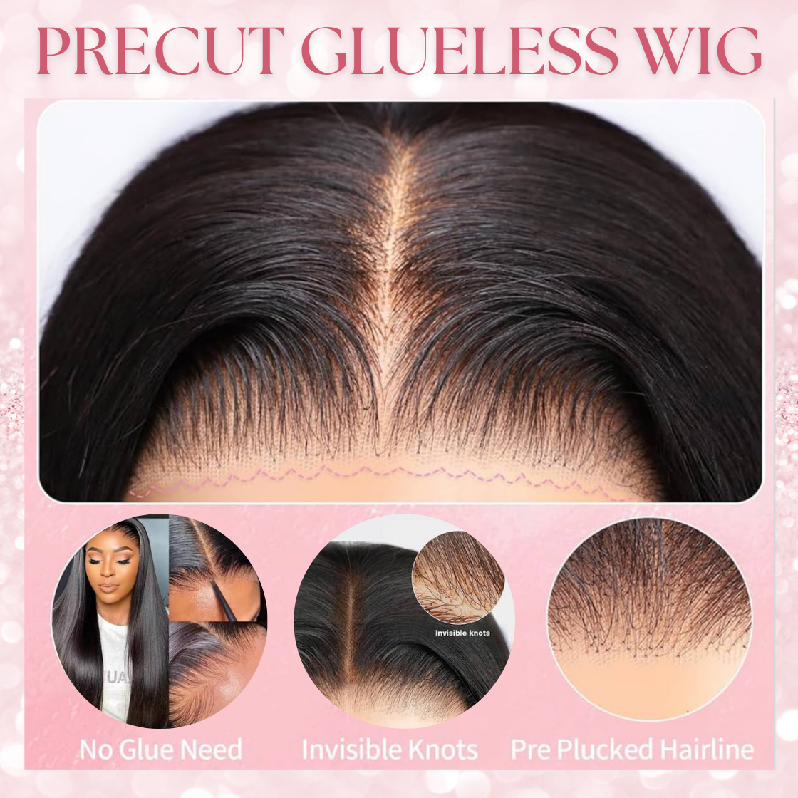 A Straight 9x6 Glueless 22inch HD Lace Wig Raw Human Hair Light Brown Pre-Everyting Natural Hairline Drawstring Band Throw On And Go Wig
