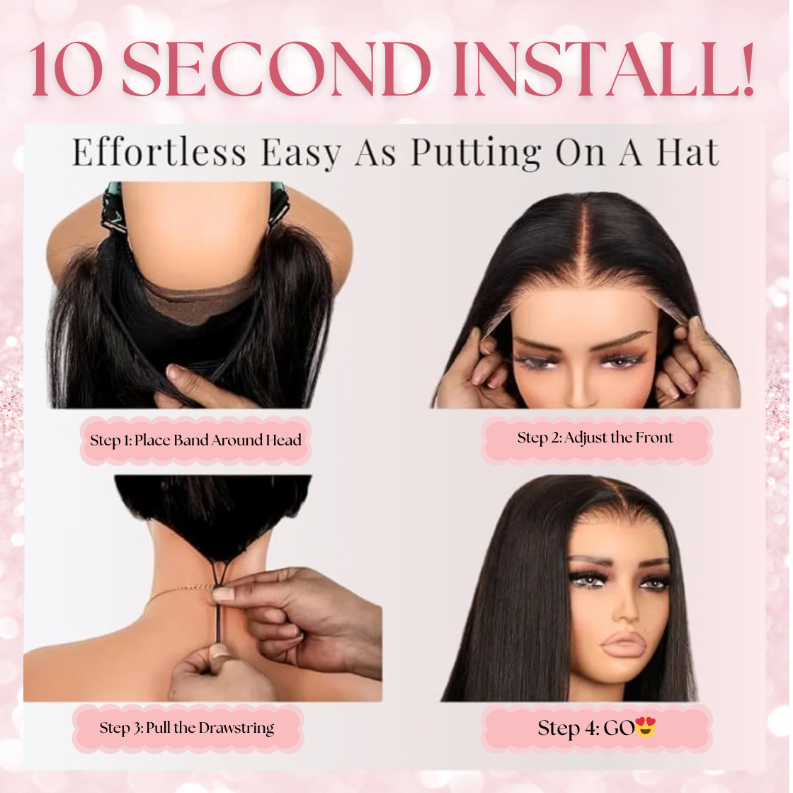 A Straight 9x6 Glueless 22inch HD Lace Wig Raw Human Hair Light Brown Pre-Everyting Natural Hairline Drawstring Band Throw On And Go Wig