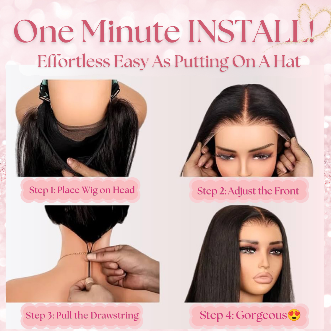 A Straight 13x6 Glueless 22inch Wig Raw 100% Human Hair Chocolate Brown Transparent Lace Pre-Cut Pre-Plucked Natural Hairline Adjustable Drawstring Throw On And Go Beginner Friendly Wig